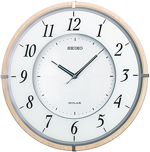 セイコー クロック 掛け時計 SOLAR+ ソーラープラス 電波 アナログ 薄茶 木(未使用の新古品) セイコー クロック 掛け時計 SOLAR+ ソーラープラス 電波 アナログ