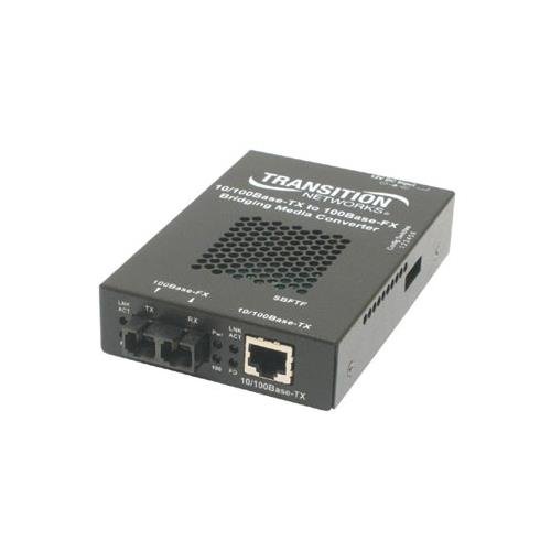トランジションNetworks 10?/ 100btx rj45?to 2?km 100bfx MM SCブリッジン(中古品)