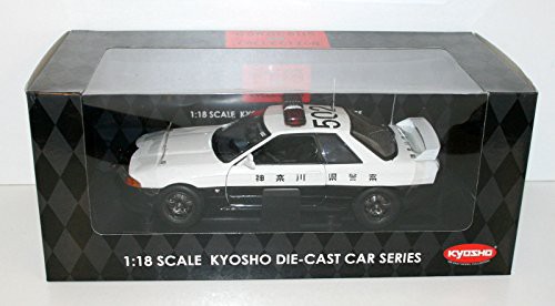 京商オリジナル 1/18 スカイラインGT-R (R32) 神奈川県警 502 完成品(中古品)