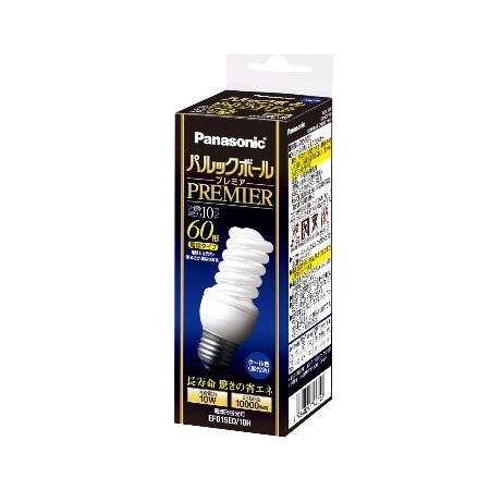 パナソニック 60形 E26口金 電球形蛍光灯 パルックボールプレミア クール色(中古品)の通販は