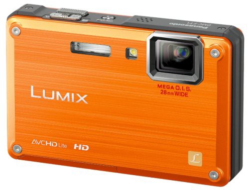 パナソニック 防水デジタルカメラ LUMIX (ルミックス) FT1 サンライズオレ (中古品)