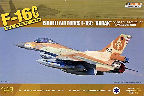 「ほぼ新品」キネティック 1/48 イスラエル空軍 F-16Cブロック40IDFバラーク プラモデル(中古品)