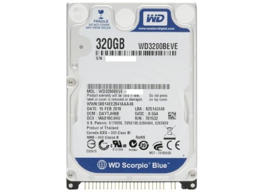 「非常に良い」WesternDigital WD3200BEVE ScorpioBlue 2.5inch 5400rpm 320GB 8MB PATA(中古品)