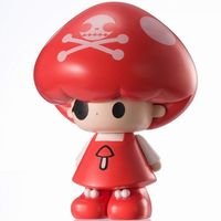 「ほぼ新品」コエダリアン　ドクッキノ　ソフビフィギュア　赤×白(中古品)