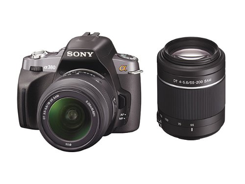 「非常に良い」ソニー SONY デジタル一眼レフカメラ α380 ダブルズームレンズキット ブラ(中古品)