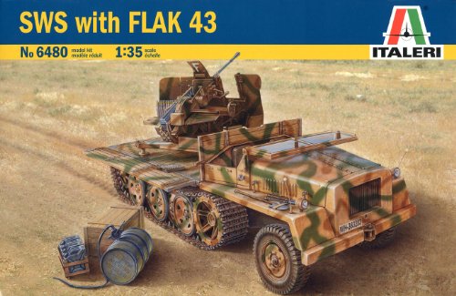 「非常に良い」タミヤ 1/35 ドイツ 重国防軍牽引車 Flak43 搭載型 38480 (イタレリ 1/35  (中古品)