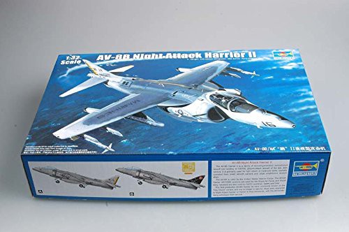 トランペッター 1/32 AV-8B ナイトアタック・ハリアー2 プラモデル(中古品)