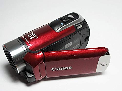 Canon フルハイビジョンビデオカメラ iVIS HF R10 レッド IVISHFR10RD (内 (中古品)