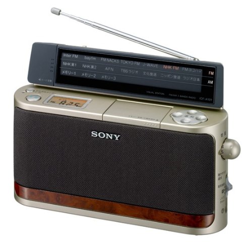 「ほぼ新品」SONY FM/AM ホームラジオ A101 ゴールド ICF-A101/N(中古品)