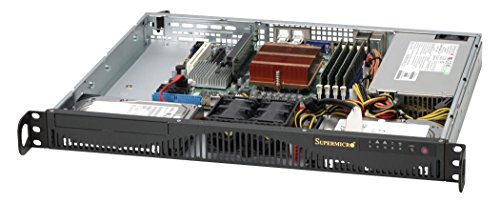Supermicro SC512 F-350B - Rack-mountable - 1U - ATX 350 Watt - black(中古品)