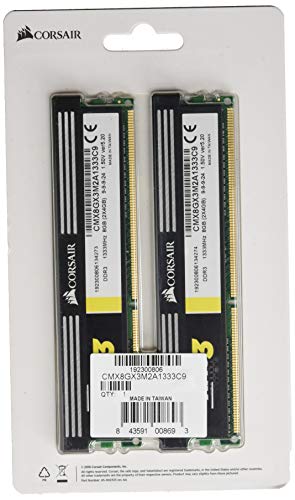 「非常に良い」CORSAIR XMS Series デスクトップ用 DDR3 メモリー8GB (4GB×2枚組) CMX8GX(中古品)