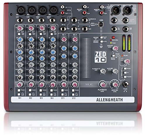 ALLEN&HEATH USB搭載 コンパクト・ミキサー ZED-10(中古品)