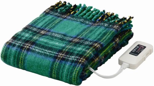 スギヤマ 電気ひざ掛け グリーンチェック NA-052H(G)1(中古品)