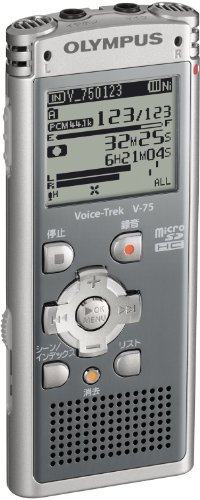 「非常に良い」OLYMPUS ICレコーダー Voice-Trek 4GB リニアPCM対応 GRY グレー V-75(中古品)