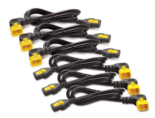 APC Power Cord Kit (6 ea) Locking C13 to C14 (90 Degree) 1.8m AP8706R(中古品)