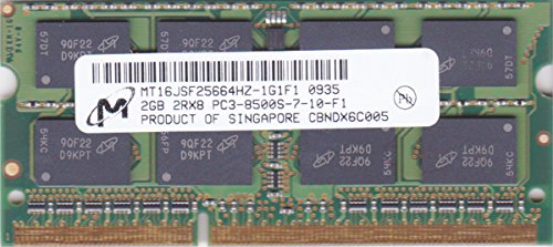 「非常に良い」Micron 204PIN PC3-8500 DDR3 1066 2GB SODIMM [MT16JSF25664HZ-1G1D1](中古品)