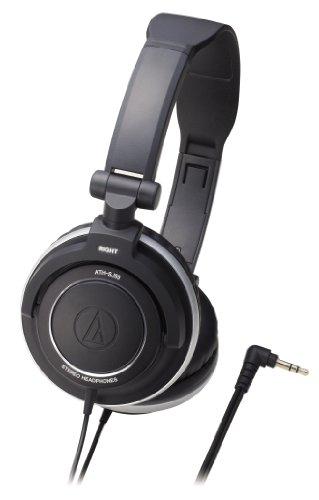 audio-technica ポータブルヘッドホン ATH-SJ55 BK(中古品)