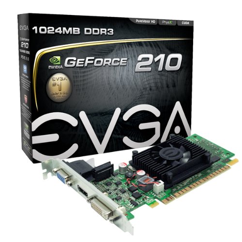 「ほぼ新品」EVGA GeForce 210 1024 MB DDR3 PCI Express 2.0 DVI/HDMI/VGA Graphics Ca(中古品)