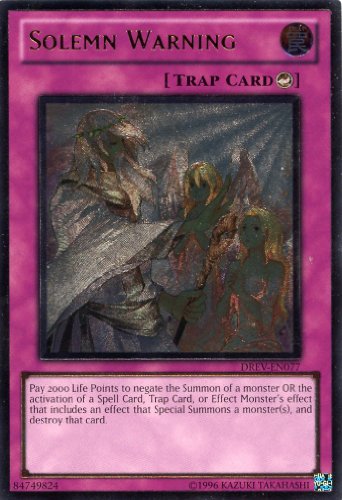 「ほぼ新品」Yu-Gi-Oh! - Solemn Warning (DREV-EN077) - Duelist Revolution - Unlimit(中古品)