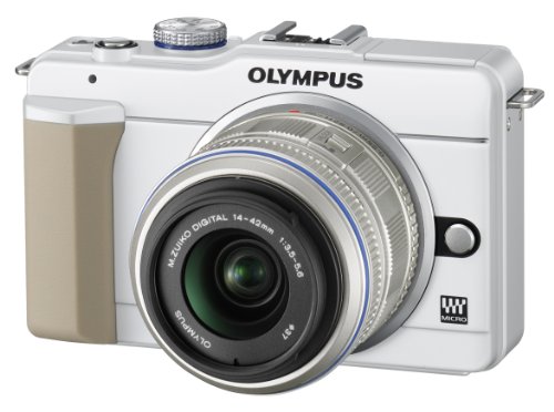 「非常に良い」OLYMPUS ミラーレス一眼 E-PL1s レンズキット ホワイト E-PL1s LKIT WHT(中古品)