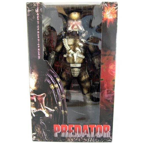 「非常に良い」NECA Predator Movie Quarter Scale Action Figure Classic Predator Open (中古品)