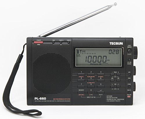 TECSUN PL-660 ブラック PSE 100V ACアダプター付属 BCLラジオ FM/MW 