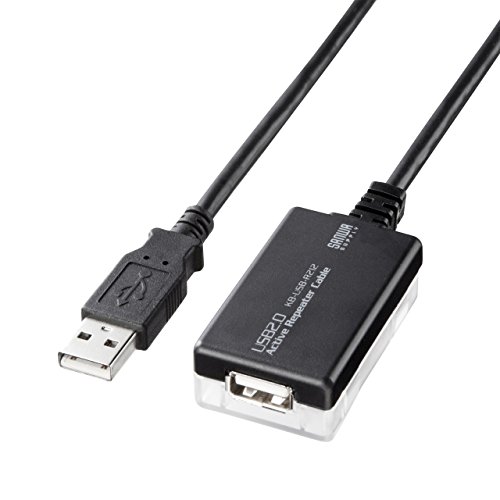 「未使用品」サンワサプライ 12m延長USB2.0アクティブリピーターケーブル Aオス-Aメス K(中古品)