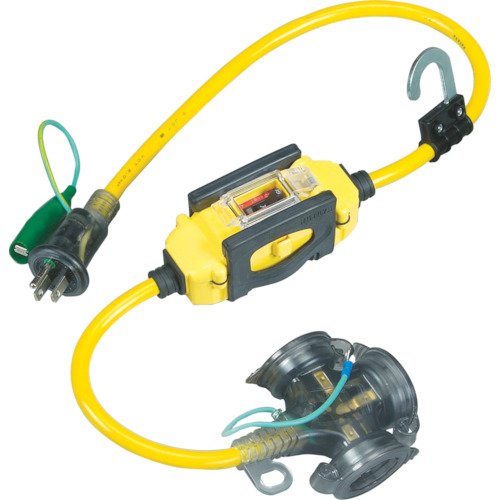 ハタヤ(HATAYA) 屋外用地絡保護専用型BFX延長コード 0.7m 2P接地3個口コン (中古品)