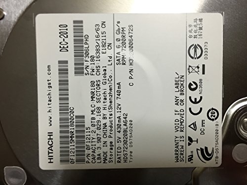 HGST HDS723020BLA642 3.5インチ HDD SATA/2TB/7200rpm/64MB/BULK SerialAT(中古品)の通販は