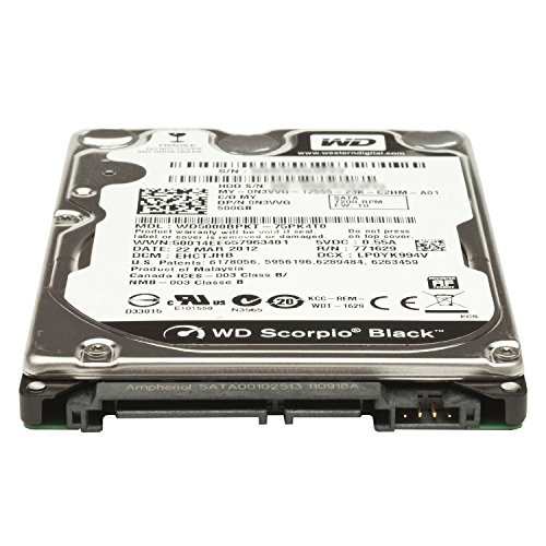 WESTERN DIGITAL WD5000BPKT スコーピオ ブラック 500GB 7200 RPM 16MBキャ(中古品)の通販は
