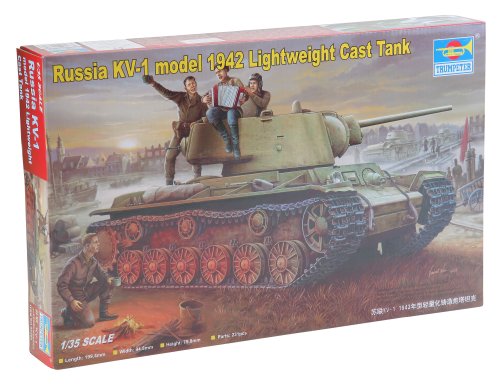 トランペッター 1/35 KV-1重戦車 1942 重装甲砲塔 プラモデル(中古品)