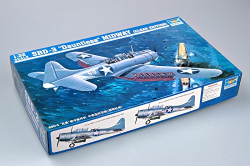 「非常に良い」トランペッター 1/32 SBD-3 ドーントレス ミッドウェイ海戦 プラモデル(中古品)