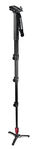 Manfrotto 一脚 フルードビデオ一脚 ビデオカメラプレート付 アルミニウム (中古品)