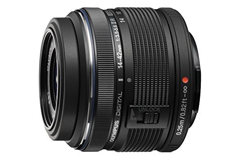 OLYMPUS 標準ズームレンズ M.ZUIKO DIGITAL 14-42mm F3.5-5.6 II R ブラッ (中古品)