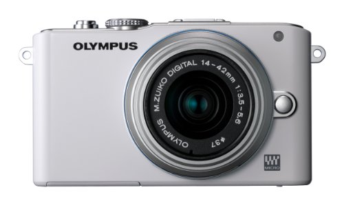 「非常に良い」OLYMPUS ミラーレス一眼 PEN Lite E-PL3 レンズキット ホワイト E-PL3 LKIT(中古品)