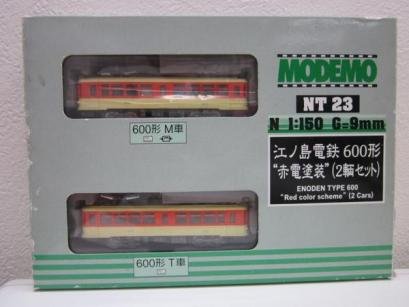 「未使用品」Nゲージ NT23 江ノ島電鉄600型 赤電塗装 2輌セット(中古品)