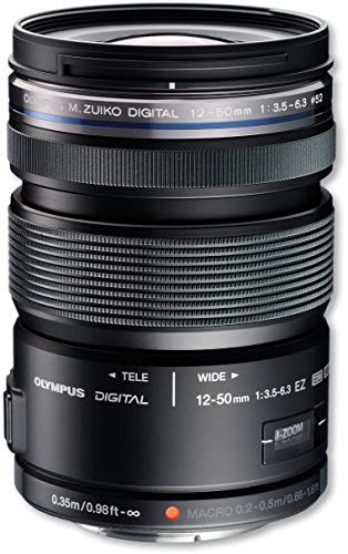 「非常に良い」OLYMPUS ED12-50mmF3.5-6.3 EZ BLK 標準ズームレンズ 防塵防滴 ブラック(中古品)