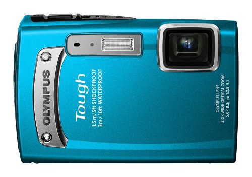 OLYMPUS デジタルカメラ TG-320 1400万画素 3m防水 1.5m耐落下衝撃 ブルー (中古品)