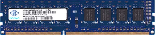 「ほぼ新品」NANYA PC3-10600U (DDR3-1333) 2GB 240ピン DIMM デスクトップパソコン用メ(中古品)