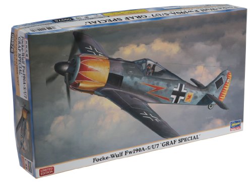 「ほぼ新品」ハセガワ 1/48 飛行機シリーズ フォッケウルフ Fw190A-5/U7 “グラーフ ス (中古品)