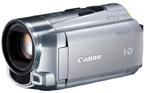 Canon デジタルビデオカメラ iVIS HF M51 シルバー 光学10倍ズーム フルフ (中古品)