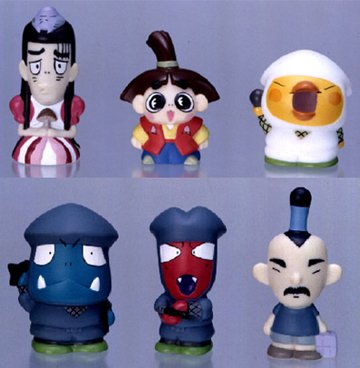 おじゃる丸 ソフビ指人形 パート4 全6種セット(中古品)の通販はau