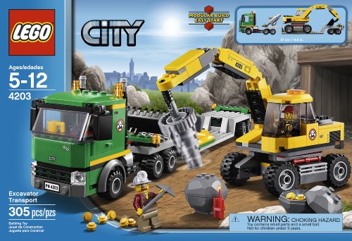 「ほぼ新品」Lego City: Excavator Transport 4203 ＝レゴシティ：ショベルトランスポー(中古品)