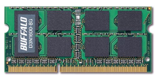 「ほぼ新品」BUFFALO PC3-12800 204Pin DDR3 SDRAM S.O.DIMM 8GB D3N1600-8G(中古品)