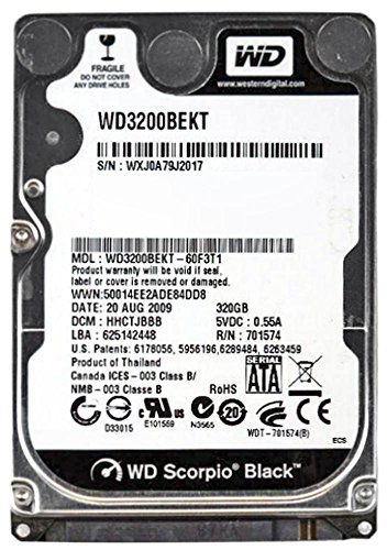 「未使用品」Western Digital Wd Scorpio Black Wd3200bekt - ハードドライブ - 320 Gb (中古品)