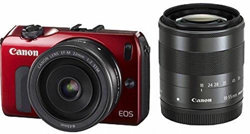 Canon EOS M ミラーレス一眼 レッド18-55mm Canon EOS M camera W. 18-55mm Standard Lens / Flash Kit *red | eBay