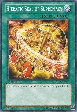 「ほぼ新品」遊戯王 英語版 Hieratic Seal of Supremacy (GAOV-EN057) - Galactic Overl(中古品)