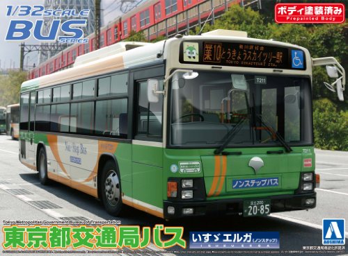 青島文化教材社 1/32 2階建てバス続きものNo. 35 日本の首都都付き合い局2階建てバス いすゞエルガ/ (中古品)