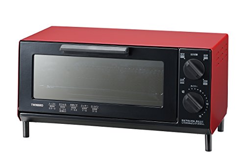 「未使用品」TWINBIRD トーストがおいしい、ミラーガラスオーブントースター TS-4035R  (中古品)