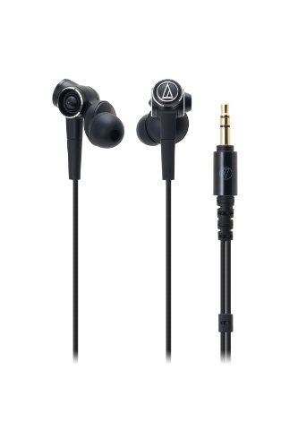 audio-technica SOLID BASS カナル型イヤホン ブラック ATH-CKS1000(中古品)